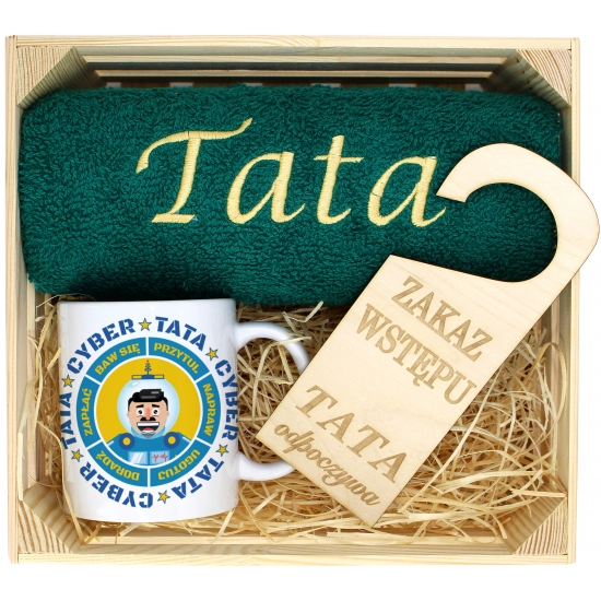 PREZENT DLA TATY RĘCZNIK + KUBEK DZIEŃ OJCA TATA
