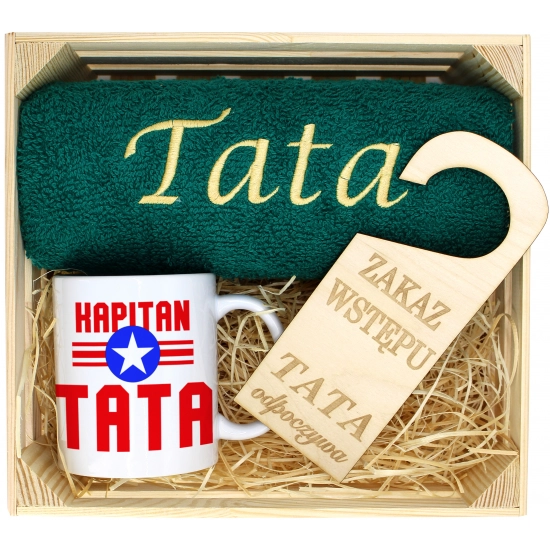 PREZENT DLA TATY RĘCZNIK + KUBEK DZIEŃ OJCA TATA