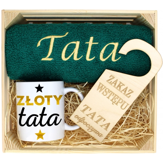 PREZENT DLA TATY RĘCZNIK + KUBEK DZIEŃ OJCA TATA