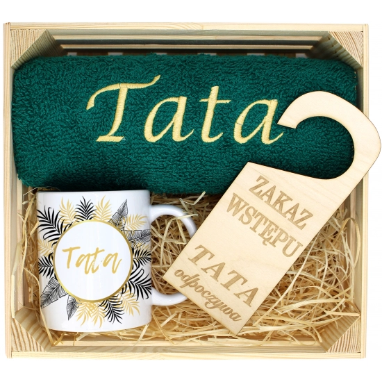 PREZENT DLA TATY RĘCZNIK + KUBEK DZIEŃ OJCA TATA