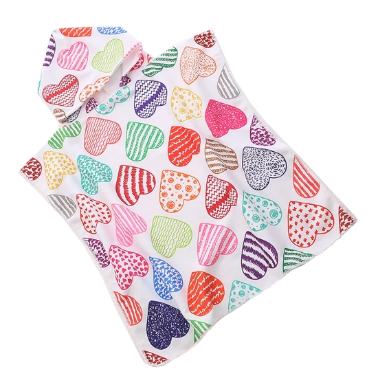 PONCHO DZIECIĘCE 60x90CM RĘCZNIK PLAŻOWY KĄPIELOWY OKRYCIE Z KAPTURKIEM