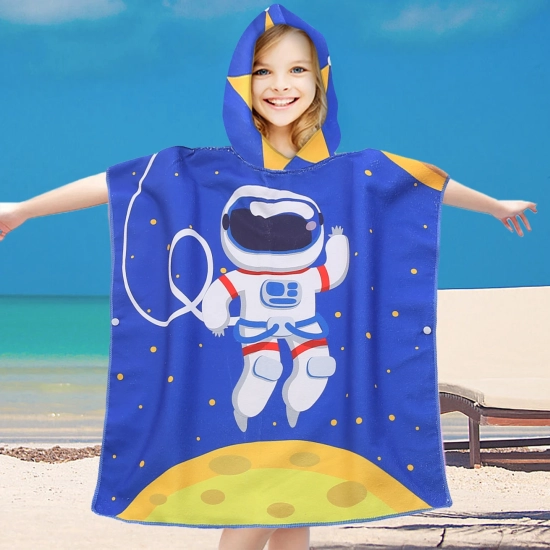 PONCHO DZIECIĘCE 60x90CM RĘCZNIK PLAŻOWY KĄPIELOWY OKRYCIE Z KAPTURKIEM