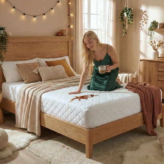 PIKOWANE PRZEŚCIERADŁO 120x200 cm NIEPRZEMAKALNE