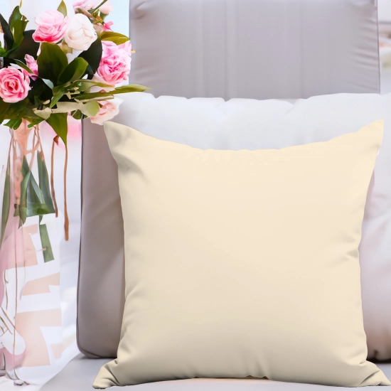 POSZEWKA DEKORACYJNA 40x40 JASIEK SATYNA BAWEŁNIANA NA PODUSZKĘ ECRU