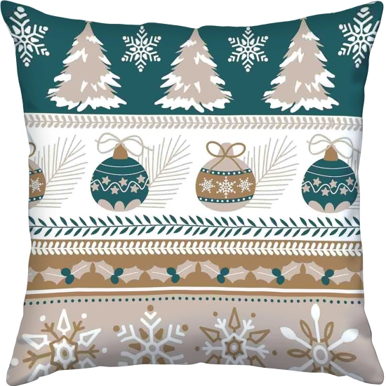 LUKSUSOWA ŚWIĄTECZNA POSZEWKA DEKORACYJNA 45x45 JASIEK 100% BAWEŁNA PREMIUM