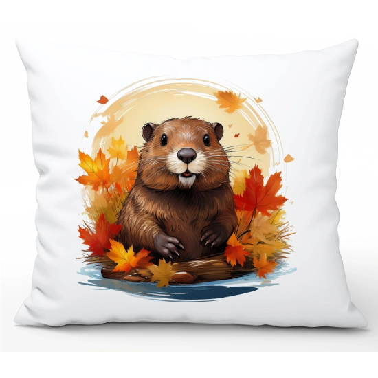 POSZEWKA DEKORACYJNA 50x60 JASIEK OZDOBNA JESIENNA BÓBR