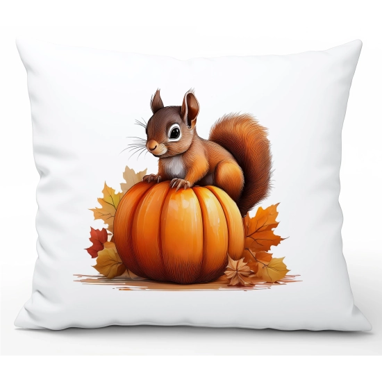 POSZEWKA DEKORACYJNA 40x60 JASIEK OZDOBNA JESIENNA DYNIA WIEWIÓRKA