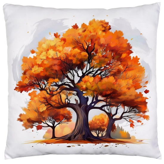 POSZEWKA DEKORACYJNA JESIENNA VELVET 40x40 WELUROWA JESIEŃ DRZEWO
