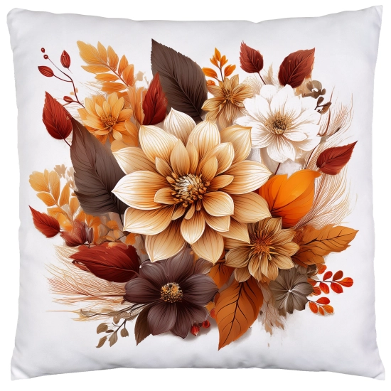 POSZEWKA DEKORACYJNA 40x40 JASIEK OZDOBNA JESIENNA KWIATY