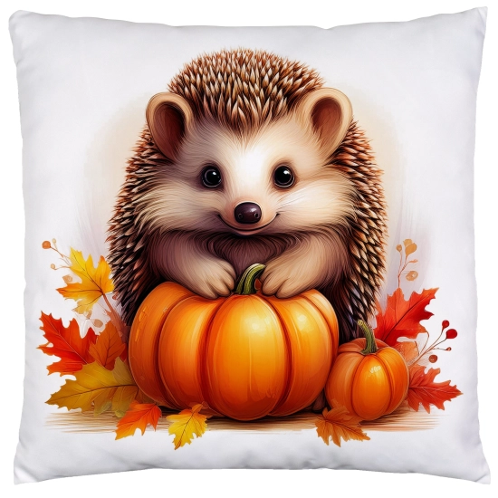 POSZEWKA DEKORACYJNA 40x40 JASIEK OZDOBNA JESIENNA JEŻ DYNIA