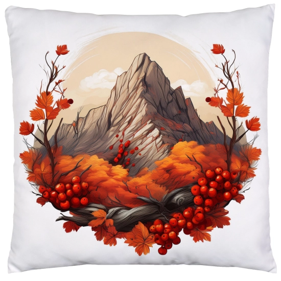POSZEWKA DEKORACYJNA JESIENNA VELVET 40x40 WELUROWA JESIEŃ GÓRY
