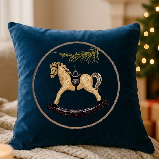 świąteczna poszewka dekoracyjna z weluru