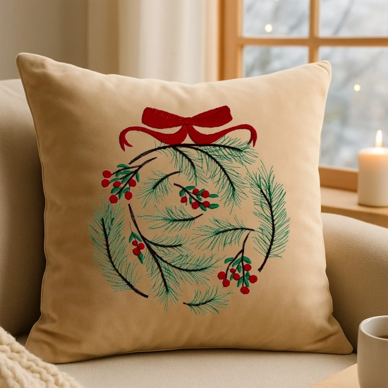 świąteczna poszewka dekoracyjna z weluru