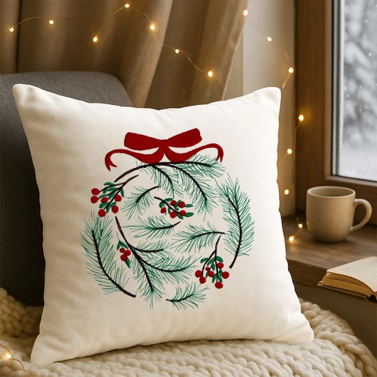 poszewka premium świąteczna z haftem 40x40 cm