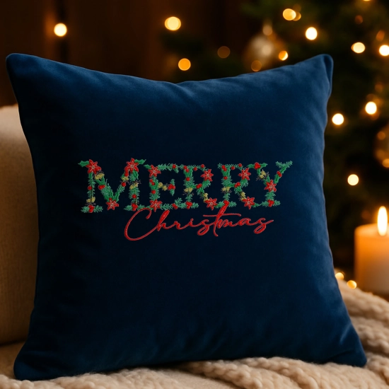 poszewka premium świąteczna z haftem 40x40 cm