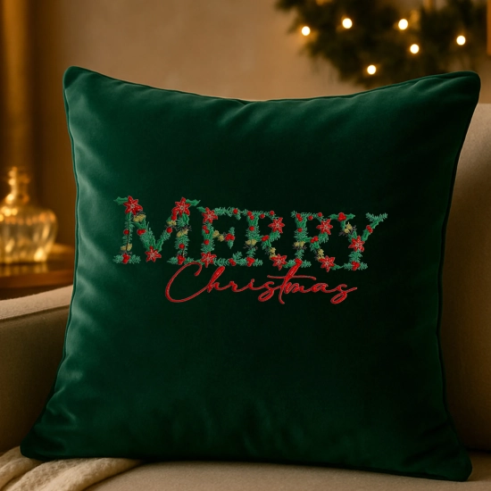 świąteczna poszewka dekoracyjna z weluru