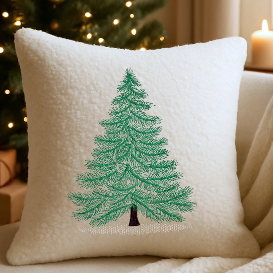 dekoracyjna poszewka świąteczna z bouclé