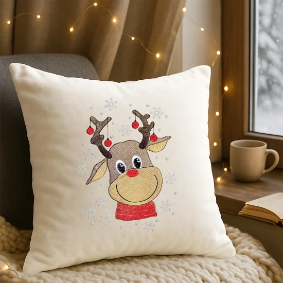 poszewka premium świąteczna z haftem 40x40 cm