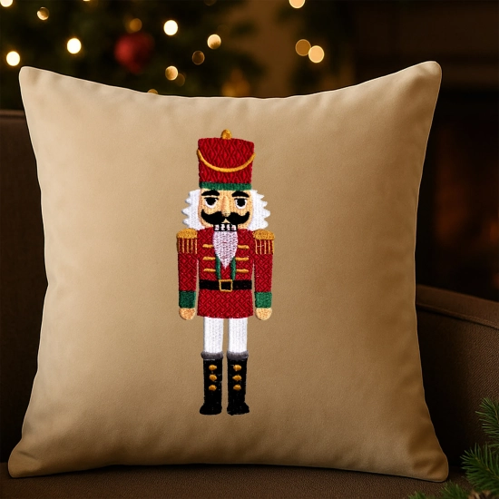 elegancka poszewka bożonarodzeniowa z haftem