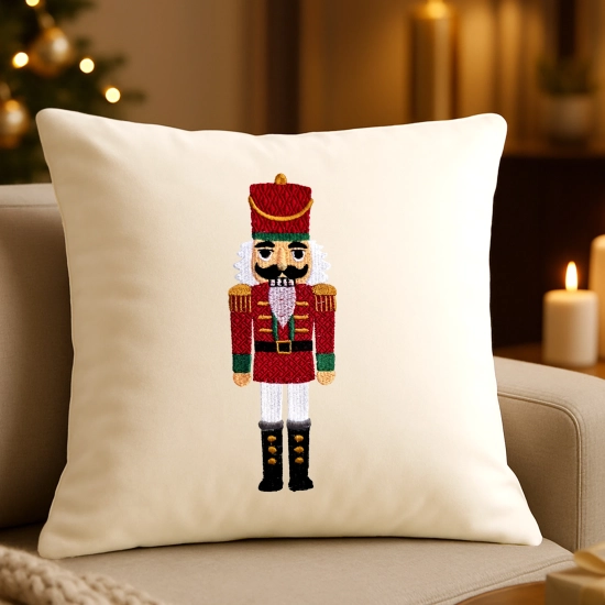elegancka poszewka bożonarodzeniowa z haftem