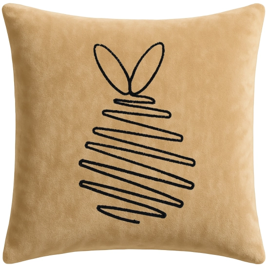 POSZEWKA DEKORACYJNA PREMIUM WELUROWA 40x40 Z HAFTEM WIELKANOCNA VELVET