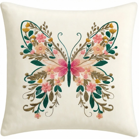 POSZEWKA DEKORACYJNA PREMIUM WELUROWA 40x40 Z HAFTEM WIELKANOCNA VELVET