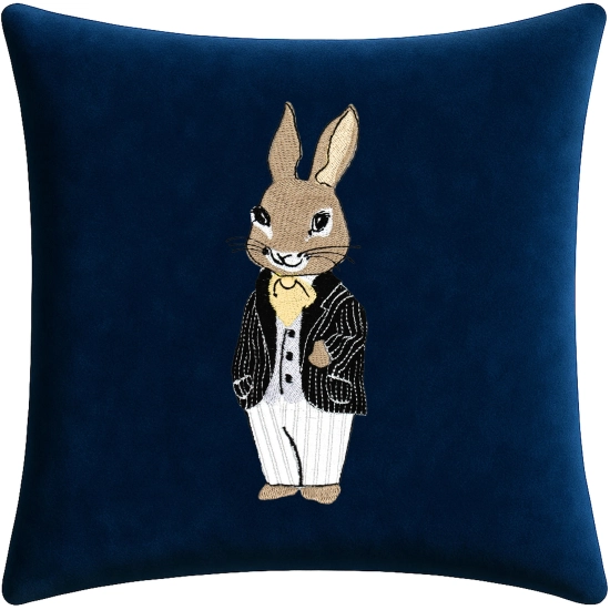 POSZEWKA DEKORACYJNA PREMIUM WELUROWA 40x40 Z HAFTEM WIELKANOCNA VELVET