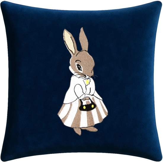 POSZEWKA DEKORACYJNA PREMIUM WELUROWA 40x40 Z HAFTEM WIELKANOCNA VELVET