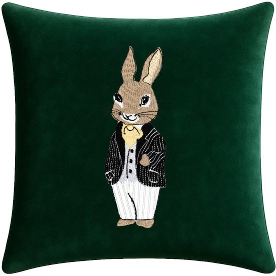 POSZEWKA DEKORACYJNA PREMIUM WELUROWA 40x40 Z HAFTEM WIELKANOCNA VELVET