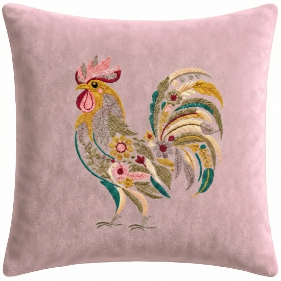 POSZEWKA DEKORACYJNA PREMIUM WELUROWA 40x40 Z HAFTEM WIELKANOCNA VELVET