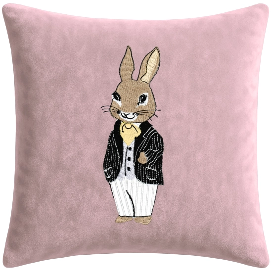 POSZEWKA DEKORACYJNA PREMIUM WELUROWA 40x40 Z HAFTEM WIELKANOCNA VELVET