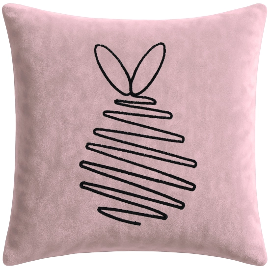 POSZEWKA DEKORACYJNA PREMIUM WELUROWA 40x40 Z HAFTEM WIELKANOCNA VELVET