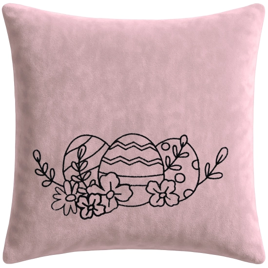 POSZEWKA DEKORACYJNA PREMIUM WELUROWA 40x40 Z HAFTEM WIELKANOCNA VELVET
