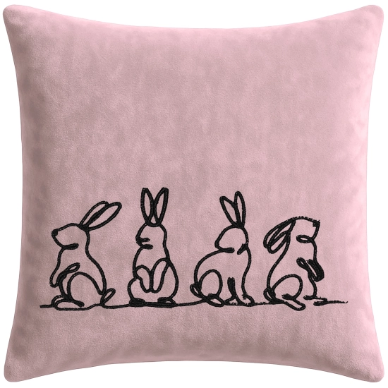POSZEWKA DEKORACYJNA PREMIUM WELUROWA 40x40 Z HAFTEM WIELKANOCNA VELVET