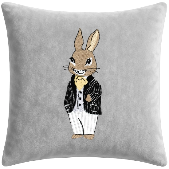 POSZEWKA DEKORACYJNA PREMIUM WELUROWA 40x40 Z HAFTEM WIELKANOCNA VELVET