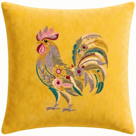 POSZEWKA DEKORACYJNA PREMIUM WELUROWA 40x40 Z HAFTEM WIELKANOCNA VELVET