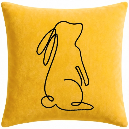 POSZEWKA DEKORACYJNA PREMIUM WELUROWA 40x40 Z HAFTEM WIELKANOCNA VELVET