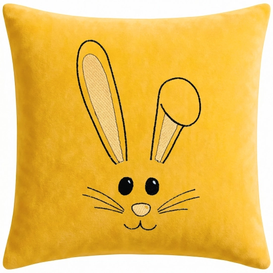 POSZEWKA DEKORACYJNA PREMIUM WELUROWA 40x40 Z HAFTEM WIELKANOCNA VELVET