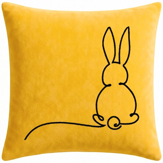 POSZEWKA DEKORACYJNA PREMIUM WELUROWA 40x40 Z HAFTEM WIELKANOCNA VELVET