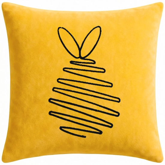 POSZEWKA DEKORACYJNA PREMIUM WELUROWA 40x40 Z HAFTEM WIELKANOCNA VELVET