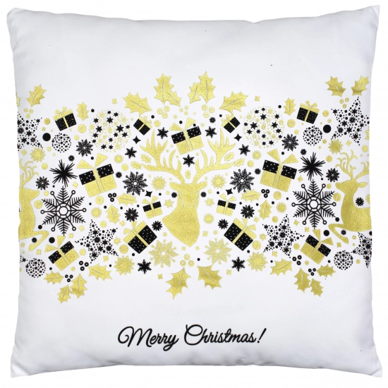 ŚWIĄTECZNA POSZEWKA DEKORACYJNA WELUROWA 40x40 BOŻE NARODZENIE JASIEK