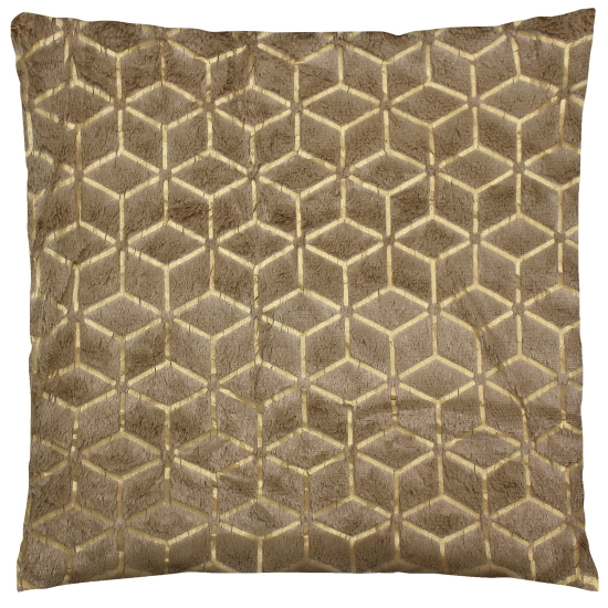 POSZEWKA DEKORACYJNA 40x40cm JASIEK GEOMETRYCZNY OZDOBNA WŁOCHACZ