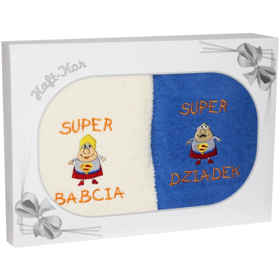 PREZENT DLA BABCI I DZIADKA ZESTAW DWÓCH RĘCZNIKÓW