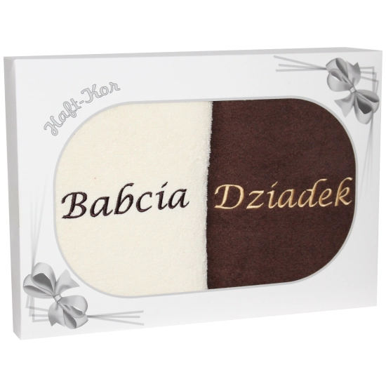 PREZENT DLA BABCI I DZIADKA ZESTAW DWÓCH RĘCZNIKÓW