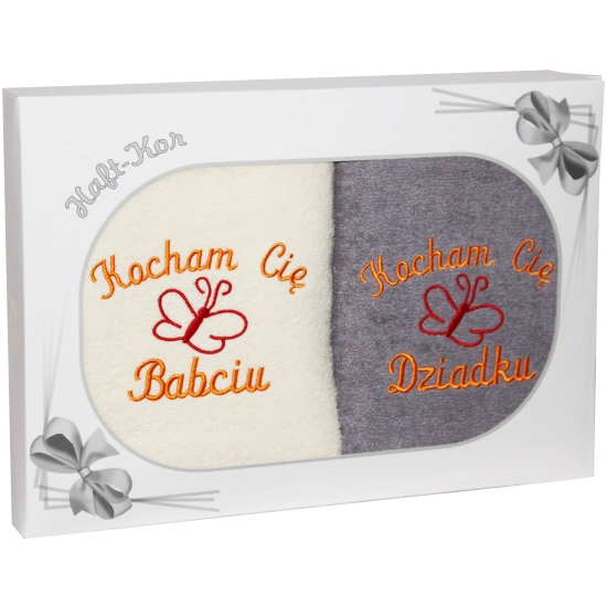 PREZENT DLA BABCI I DZIADKA ZESTAW DWÓCH RĘCZNIKÓW