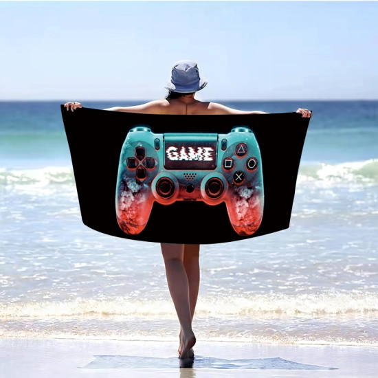 RĘCZNIK PLAŻOWY 150x210 KĄPIELOWY KOC DUŻY KOCYK SZYBKOSCHNĄCY  NA BASEN