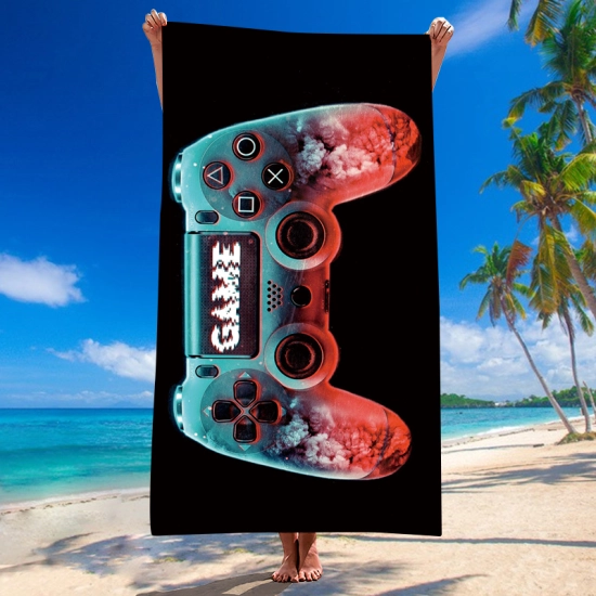 RĘCZNIK PLAŻOWY 150x210 KĄPIELOWY KOC DUŻY KOCYK SZYBKOSCHNĄCY  NA BASEN