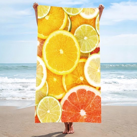 RĘCZNIK PLAŻOWY 150x210 KĄPIELOWY KOC DUŻY KOCYK SZYBKOSCHNĄCY  NA BASEN