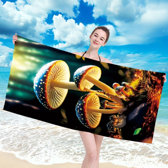 RĘCZNIK PLAŻOWY 150x210 KĄPIELOWY KOC DUŻY KOCYK SZYBKOSCHNĄCY  NA BASEN