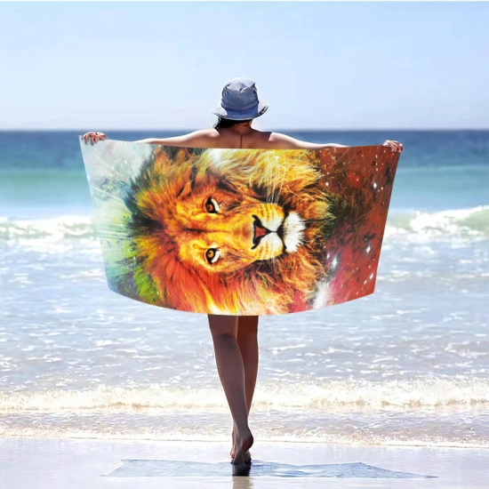 RĘCZNIK PLAŻOWY 150x210 KĄPIELOWY KOC DUŻY KOCYK SZYBKOSCHNĄCY  NA BASEN